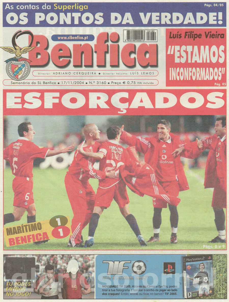 jornal o benfica 3160 2004-11-17